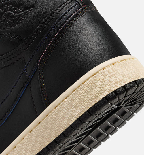 Air Jordan 1 Retro High OG Grade School Lifestyle Shoe - Black & Muslin